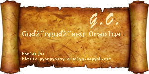 Gyöngyössy Orsolya névjegykártya