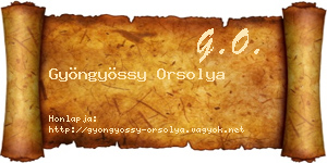 Gyöngyössy Orsolya névjegykártya