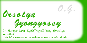 orsolya gyongyossy business card